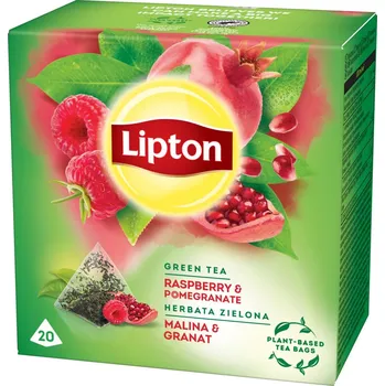 Lipton zelený čaj Malina a granátové jablko - pyramida 20 sáčků, 28g 28g