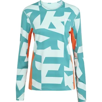 Dámské tričko Dámské funkční triko Adidas Multi Syn Ls Wa Velikost: M / Barva: zelená/oranžová