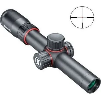 Puškohled Bushnell Puškohled Bushnell, Nitro+, 1-6x24mm, osvětlený bod osnovy German 4A, černý