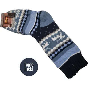 Pánské ponožky Pánské teplé ponožky na spaní, na doma 39-42 modrá