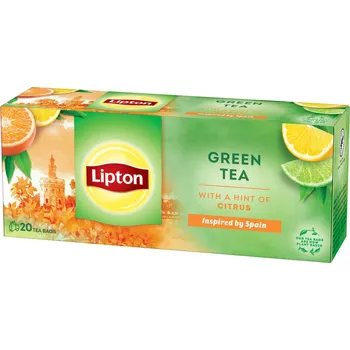 Lipton zelený čaj Citrus 20 sáčků, 26g 26g