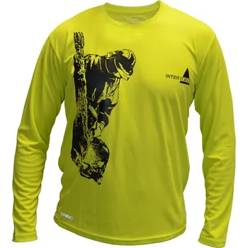 INTERFORST CZ Tričko Spiro, dlouhý rukáv, žlutozelené - XXL
