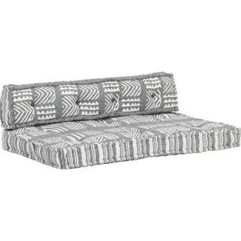 Podsedák vidaXL Poduška na pohovku z palet šedá textil patchwork