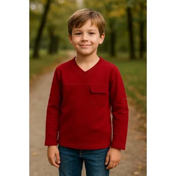 BAZAR - Dětská mikina , červená s kapsou Dětské velikosti 1: EU 140