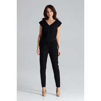 Dámský overall Dlouhý overal s výstřihem vzadu a vpředu K496 Barva: Černá, Velikost: M