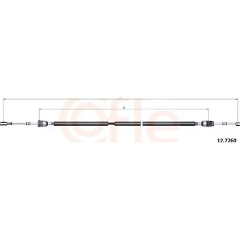 Tažné lanko, ruční převodovka COFLE 92.12.7260