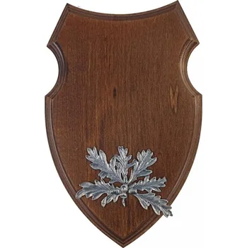 Dřevo Novák Podložka pod trofej č.305 - kaštan + okrasné plechové krytí zbraní