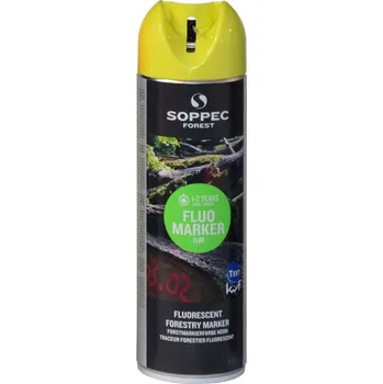 Barva ve spreji Značkovací sprej SOPPEC Fluo Marker, 500ml, žlutý