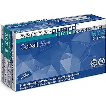 Pracovní rukavice SEMPERIT SEMPER Cobalt NITRIL nepudr modré Velikost: 07