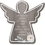 Nekupto Dekorace anděl - Ať tento anděl chrání naši rodinu