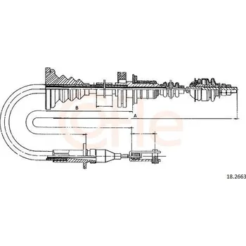 Spojkové lanko Tažné lanko, ovládání spojky COFLE 92.18.2663