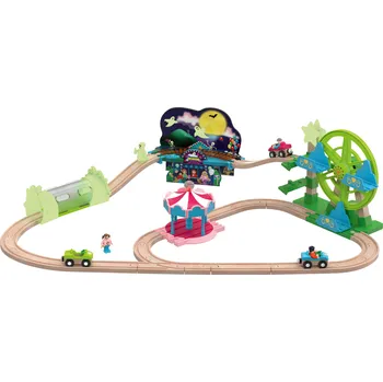 Dřevěná hračka lupilu® Dřevěná železnice Zábavní park / Staveniště (zábavní park)