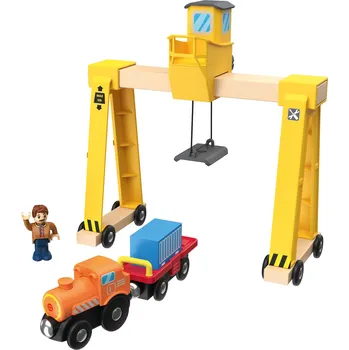 Vláček a vláčkodráha lupilu® Příslušenství k dřevěné železnici (nakládací jeřáb)