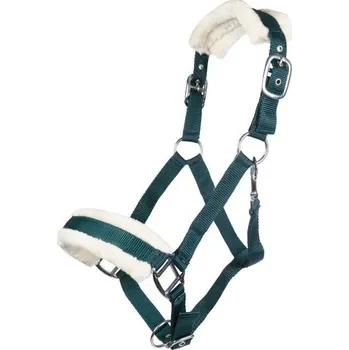 Vybavení pro koně HKM Ohlávka s beránkem Stocklot HKM, deep green PONY