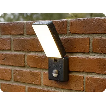 Svítilna Zahradní LED svítilna s pohybovým senzorem ENID 10W, 800lm, IP65, černá [AD-OP-6605BLPMR4]