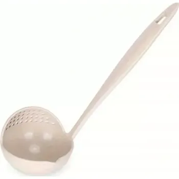 Naběračka Kuchyňská plastová naběračka a cedník 2v1 na polévky béžová