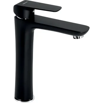 Vodovodní baterie Vysoká umyvadlová baterie Novaservis Nobles Tina bez výpusti černá 38501/1,5