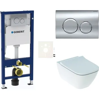 Cenově zvýhodněný závěsný WC set Geberit do lehkých stěn / předstěnová montáž+ WC Geberit Smyle SIKOGESSMD20