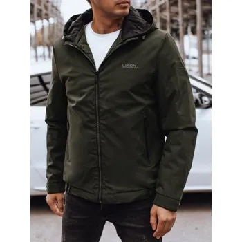 Pánská bunda Pánská přechodová bunda s kapucí zelená