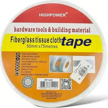Lepicí páska Bílá sklolaminátová páska HIGHPOWER HP1429 - 50 mm x 75 m
