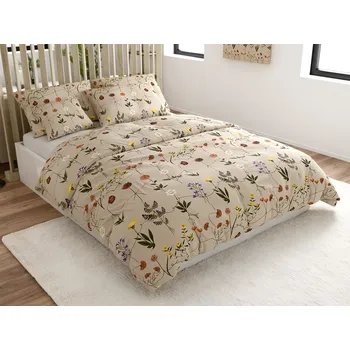 Povlečení Povlečení z mikrovlákna HERBÁŘ béžové Rozměr povlečení: 2 ks 70 x 90 cm | 200 x 220 cm