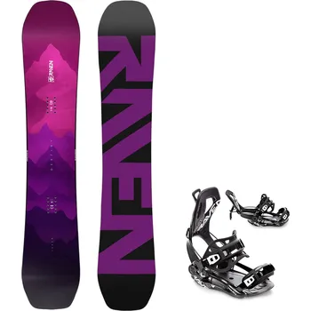 Snowboard Snowboard komplet Raven Destiny + vázání Fastec FT360 black Velikost: 144 cm, Velikost vázání: L