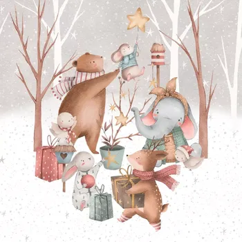 Teplákovina Vánoční přípravy, panel (E) (Panely a ladící metráž)