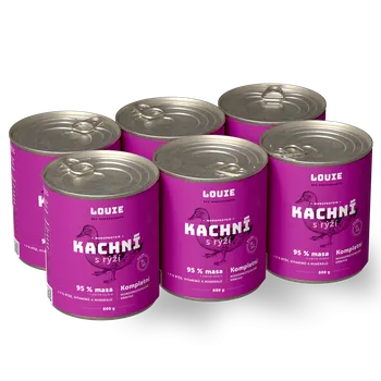 Krmivo pro psa Výhodné balení 6ks - Kachní s rýží 800g