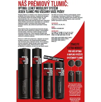 Příslušenství pro sportovní střelbu A-TEC Tlumič A-TEC, model OPTIMA 45, modulový, pro ráže do .375" (9,5mm), na závit M15x1mm