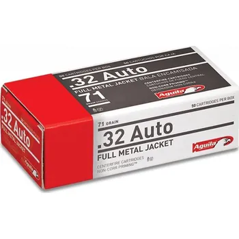 Příslušenství pro sportovní střelbu Aguila Ammunition Náboj kulový Aguila, Handgun, 7,65mm Br. (.32 Auto), 71GR (4,6g), FMJ, 1E322110