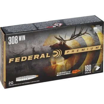 Sportovní střelba Federal Náboj kulový Federal, Premium Vital-Shok, .308 Win., 180GR (11,7g), Trophy Bonded Tip