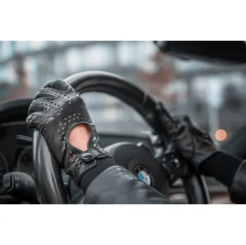 Rukavice Kožené sportovní rukavice se silnou perforací - HNĚDÉ 7,5/XS