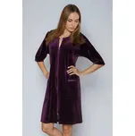 Dámský velurový župan švestkový XXL
