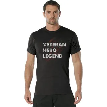 Tričko Veteran Hero Legend, Rothco, Černé, L