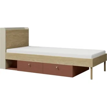 Ložnice Jurek Postel Yuki 13 Vyber provedení: Starobéžová + dub olejovaný + korálová