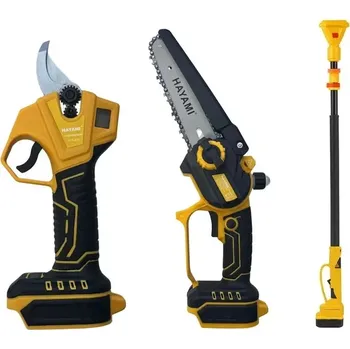 Sada nářadí Velká AKU sada HAYAMI HA-1008-1 3v1 - pila + zahradnické nůžky + prodlužovací tyč 2,4 m