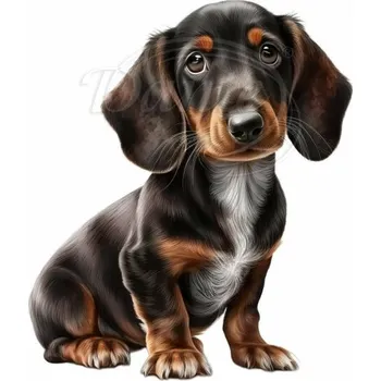 Textilní nažehlovací páska Dante Nažehlovačka Jezevčík - 10 x 12 cm