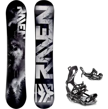 Snowboarding Snowboard komplet Raven Lupus + vázání Fastec FT360 black Velikost: 157 cm, Velikost vázání: L