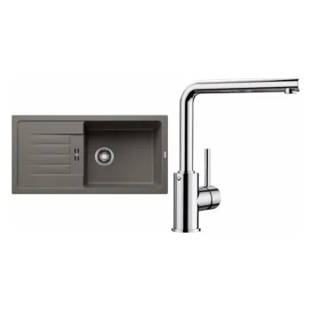 Granitový dřez Blanco Set 11-C 25 Favum XL 6 S Šedá vulkán + Mila Chrom