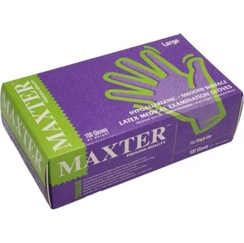Pracovní rukavice Jednorázové latexové rukavice MAXTER pudrované Velikost: L