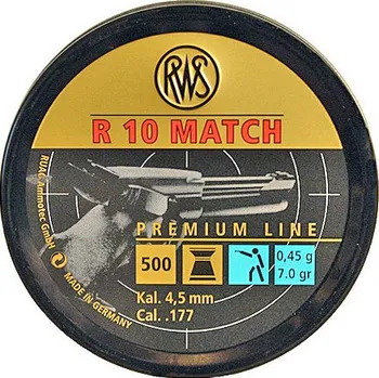 Vzduchovka Ruag diabolo R10 Match Pistol, kal. 4,5 mm dóza 500 ks