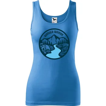 Dámské tílko s potiskem Wander woman Velikost: L, Barva: Azurově modrá