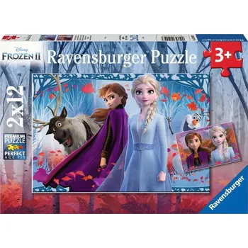 puzzle pro nejmenší RAVENSBURGER Puzzle Ledové království 2, 2x12 dílků