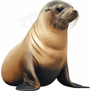 Textilní nažehlovací páska Dante Nažehlovačka Tuleň - 12 x 12 cm