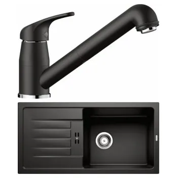 Granitový dřez Blanco Set 11-B 25 Favum XL 6 S Černá + Daras-S Černá