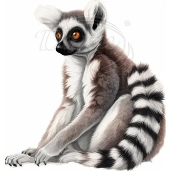 Textilní nažehlovací páska Dante Nažehlovačka Lemur - 6 x 6 cm