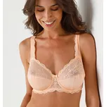 Sada 2 polovyztužených podprsenek Salford zn. Confidence Lingerie ze saténu a krajky, s kosticemi žlutá/meruňková 100B