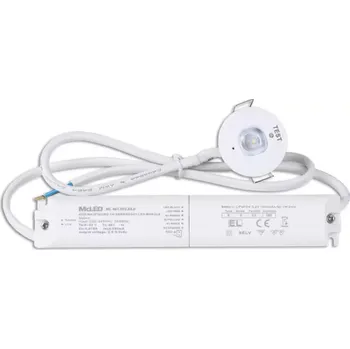 Nouzové osvětlení Zapuštěné nouzové svítidlo Insert O, 1W, 1,5Ah, 3h doba zálohy, antipanik, 6000K