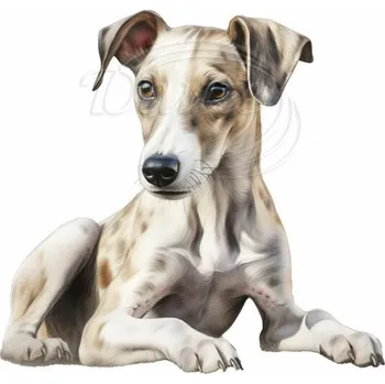 Textilní nažehlovací páska Dante Nažehlovačka Chrt - 6 x 6 cm