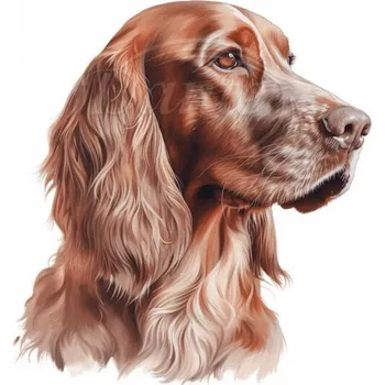 Textilní nažehlovací páska Dante Nažehlovačka Setr hlava hnědý,12